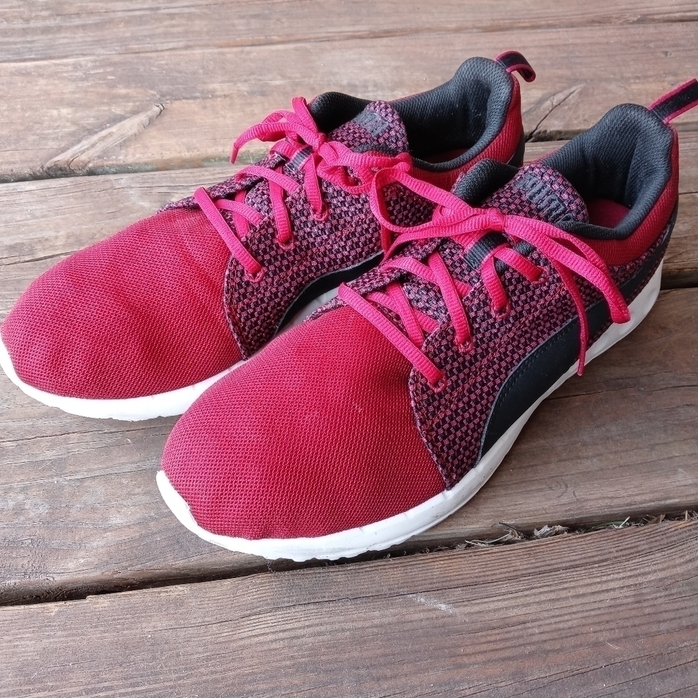 PUMA 188150-04 CARSON RUNNER MAROON BURGUNDY GARNET RED SHOES SIZE men's 12. 164